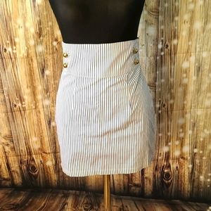 NWT H&M Nautical striped high-waisted mini skirt, EUR 34 OR US XS